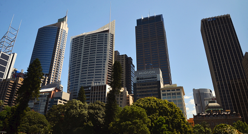 The Sydney CBD Skyline from the Botanic Gardnes